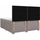  Boxspring krevet s madracem Sivosmeđa 200 x 200 cm Tkanina | shoptok.hr