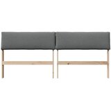  Tapecirani uzglavlje Tamno siva 200 cm Čvrsto borovo drvo | shoptok.hr
