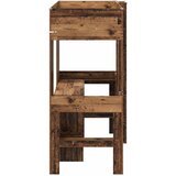  Okvir kreveta na kat s stolom s pohranom Staro drvo 75 x 190 cm | shoptok.hr