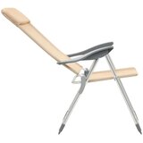  Zložljivi stoli za kampiranje 4 kosi krem aluminij | Shoptok.si