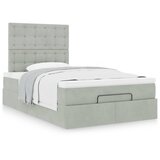  Okvir za krevet s madracima svjetlosivi 120x190 cm baršunasti | Eponuda.com