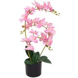  Umjetna orhideja s posudom 65 cm ružičasta | shoptok.hr