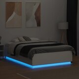  Okvir kreveta s LED svjetlima bijeli 135 x 190 cm drveni | Eponuda.ba