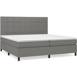 Maison Chic Box spring postelja - Vzmetna postelja z vzmetnico temno siva 200x200 cm blago SL12907, (21907560) | Shoptok.si