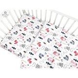 MimiNu Posteljina set 2 elem. Vesela Lisica roza (za krevetić 120x60 cm) | shoptok.hr