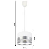  Luster na sajli MILO 1xE27/60W/230V, srebrne boje | Eponuda.com