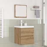 vidaXL Set namještaja za kupaonicu Zidne 3 pcs Crna, hrast i bijela Cijene