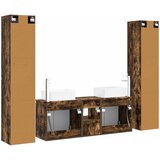  Set namještaja za kupaonicu 5 kom. Dimljeni hrast Smeđa 33 x 34.5 x 160 cm | Shoptok.si