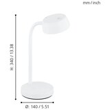 Eglo Cabales stona lampa/1, led, 4,5w, 500lm, bela/plastika | Eponuda.com