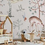  Foto tapeta - Forest Land With Animals Painted in Watercolours 500x350 Vodootporna | shoptok.hr