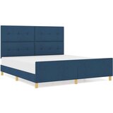  Postelja Modra 180x200 cm Tkanina, (22049239) | Shoptok.si
