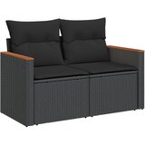  4-dijelni set vrtnih sofa od poliratana s jastucima crni | shoptok.hr