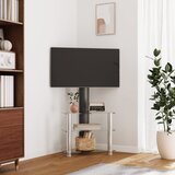  The Living Store Kotno TV stojalo 3-nadstropno za 32-70" črno in srebrno - Kotno TV Stojalo, (21555960) | Shoptok.si