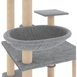  Penjalica za mačke sa stupovima za grebanje svjetlosiva 141 cm | shoptok.hr