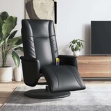 vidaXL Masažni naslonjač od umjetne kože s osloncem za noge crni | shoptok.hr