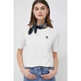 Tommy Hilfiger Bombažna kratka majica bela barva | Shoptok.si