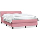  Box spring postelja z vzmetnico roza 140x210 cm žamet, (21793145) | Shoptok.si