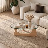 Hanah home klub sto Asimetrik, 90 cm, prirodno drvo | Eponuda.com