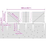 vidaXL šesterokotna ograja Zelena 0.4x10 m Jeklo | Shoptok.si