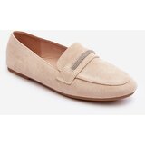 Kesi Beige women's eco-suede loafers Ladite | shoptok.hr