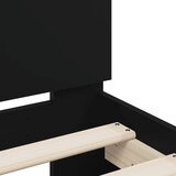  Okvir za krevet s uzglavljem crni 75x190 cm konstruirano drvo | Eponuda.com
