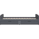  Okvir za krevet s ladicama tamnosivi 90x200 cm masivna borovina | Eponuda.com