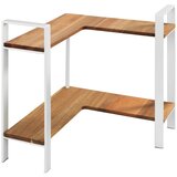 Wenko 53025100 - Polica LOUISA 30x33 cm bela/smeđa | Eponuda.com