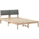 vidaXL Kovinska posteljna konstrukcija z vzglavjem rjava in temno siva, (5000084619) | Shoptok.si
