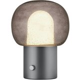 Blomus Antracitno siva aluminijasta LED namizna svetilka s steklenim senčilom (višina 32 cm) Iris – | Shoptok.si