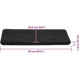  Samoljepljivi otirači za stepenice 30kom antracit 65x24,5x3,5cm | shoptok.hr