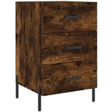 Maison Chic Nočna omarica - Nočna miza dimljeni hrast 40x40x66 cm inženirski les, (21688827) Cene