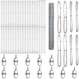 vidaXL Ogrodje s stebri srebrna 1.2 x 100 m Jeklo s PVC premazom, (5000095041) | Shoptok.si