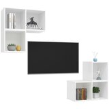  4-dijelni set TV ormarića bijeli od konstruiranog drva | shoptok.hr