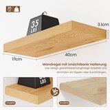 FEIHORRM 2x lebdeča stenska polica 40cm | Shoptok.si