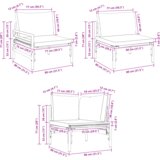 vidaXL Vrtna sedežna garnitura 7 pcs Antracitna Jeklo | Shoptok.si