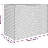  Vrtni ormarić za pohranu crni 100 x 55 5 x 80 cm od poliratana | shoptok.hr