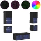 TV zidne jedinice 8 pcs Crni hrast Konstruirano drvo | Eponuda.com