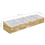  Staklenik od impregnirane borovine 200 x 50 x 35 cm | shoptok.hr