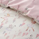Belle & Boo Bijela/ružičasta pamučna dječja posteljina za dječji krevetić 120x150 cm Ballerina – | shoptok.hr