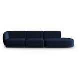Milo Casa Modra žametna sedežna garnitura levi kot 311 cm Paolo – Cene