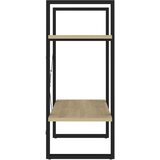 Ormarić za knjige s 2 razine boja hrasta 60 x 30 x 70 cm drveni | Shoptok.si
