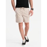 Ombre Men's loose-fit shorts with cargo pockets - cream | Shoptok.si