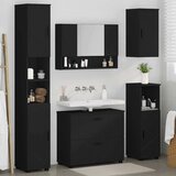  Set namještaja za kupaonicu 5 kom. Crna 35 x 30 x 192 cm | shoptok.hr