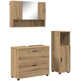  Set namještaja za kupaonicu 3 kom. Umjetnički hrast Smeđa 76,5 x 35 x 64 cm | Shoptok.si