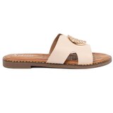 SEASTAR Light beige flip-flops with gold decoration | Shoptok.si