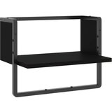 Maison Chic Stenska polica - Viseča Polica s prečko črna 40x25x30 cm, (21793454) Cene