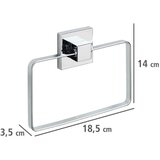 Wenko Plastičen komplet pripomočkov za kopalnico v sijajno srebrni barvi z namestitvijo brez vrtanja Quadro – | Shoptok.si