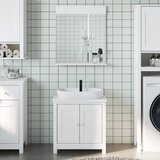  2-dijelni set kupaonskog namještaja BERG bijeli od borovine | shoptok.hr