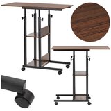  Mobilni stol 73-85 x 40 x 80 cm, tamnosmeđa, crna | shoptok.hr