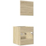  2-dijelni set kupaonskog namještaja boja hrasta sonome drveni | shoptok.hr
